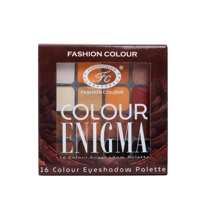 Colour Enigma 16 Colour Eyeshadow Palette | Highly Pigmented | Long-Lasting | Matte + Shimmer Shades | Smooth Blend | For All Skin Tones
