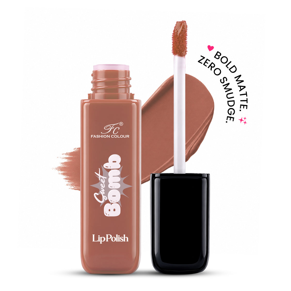 Sweet Bomb Lip Polish | Lip Gloss For Women | Upto 16 Hours | Matte Finish With Quick Dry Feature Gives you Vibrant Look | For Office/ Party Girlies | Available in 19 Shades Choose Your's