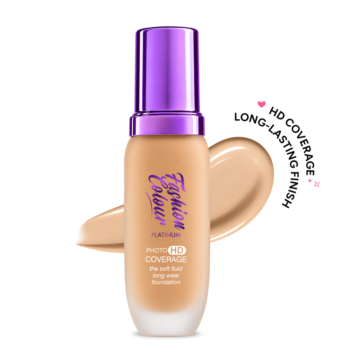 Platinum The Soft Fluid Long Wear Foundation, With Photo HD Coverage , 45ml