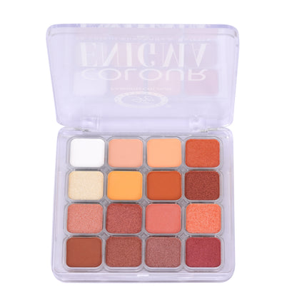 Colour Enigma 16 Colour Eyeshadow Palette | Highly Pigmented | Long-Lasting | Matte + Shimmer Shades | Smooth Blend | For All Skin Tones