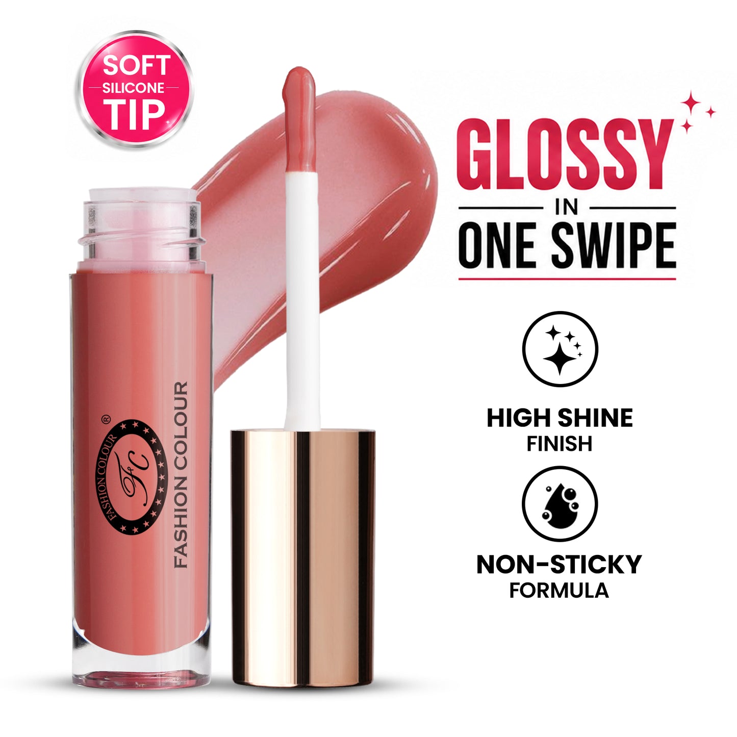 Glossin Lip Gloss 4.5gm | High-Shine Non-Sticky Lip Gloss | Long-Lasting Hydrating Formula | Gloss for Smooth, Plump & Moisturized Lips