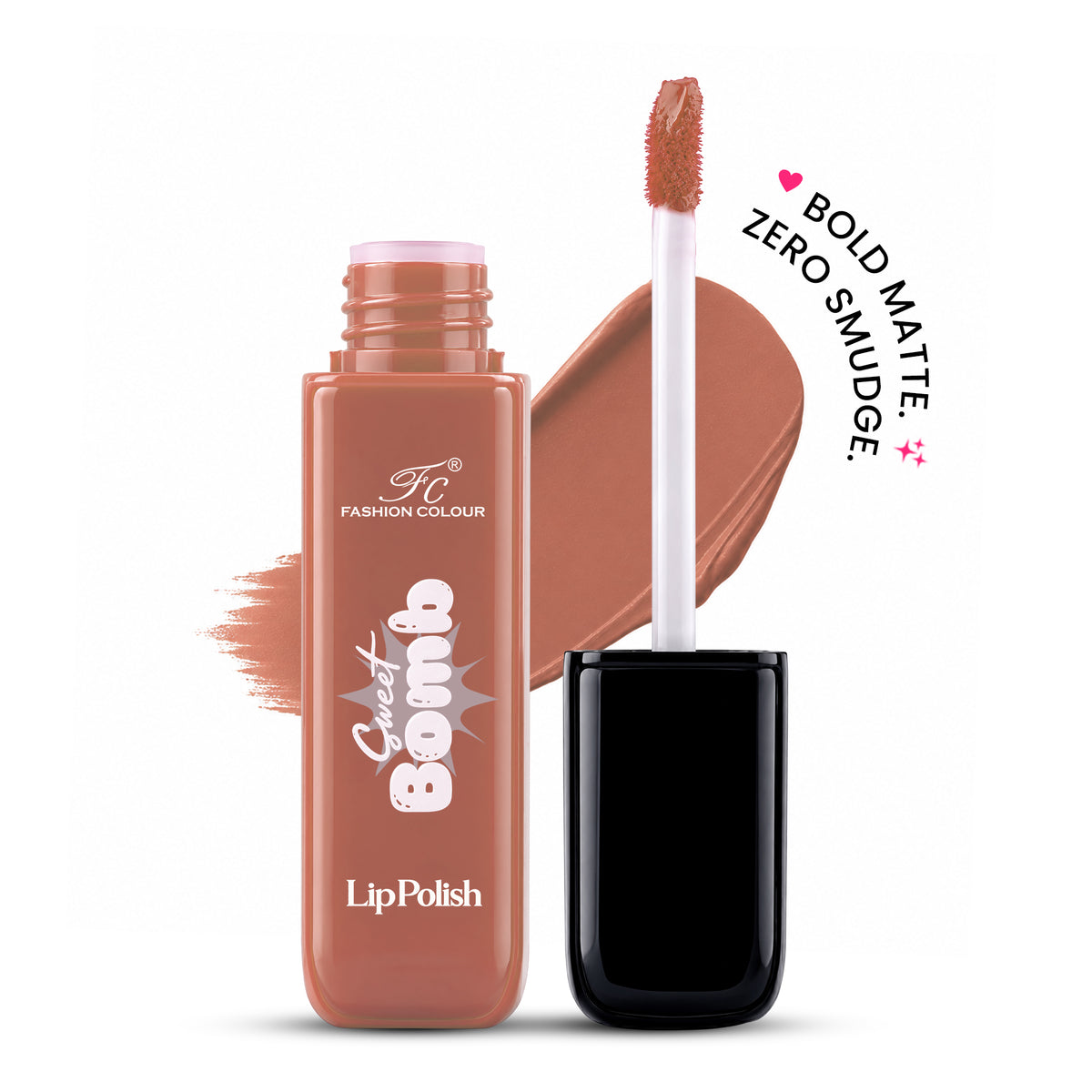 Sweet Bomb Lip Polish | Lip Gloss For Women | Upto 16 Hours | Matte Finish With Quick Dry Feature Gives you Vibrant Look | For Office/ Party Girlies | Available in 19 Shades Choose Your's
