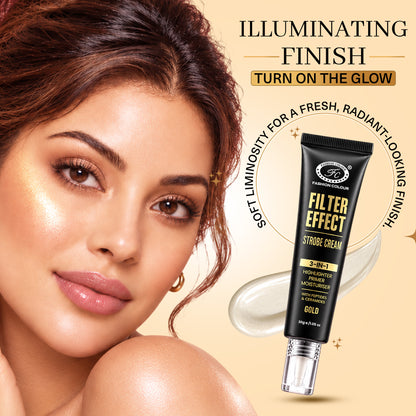 Filter Effect Strobe Cream 3in1 Highlighter+Primer+Moisturiser with Peptides & Ceramides