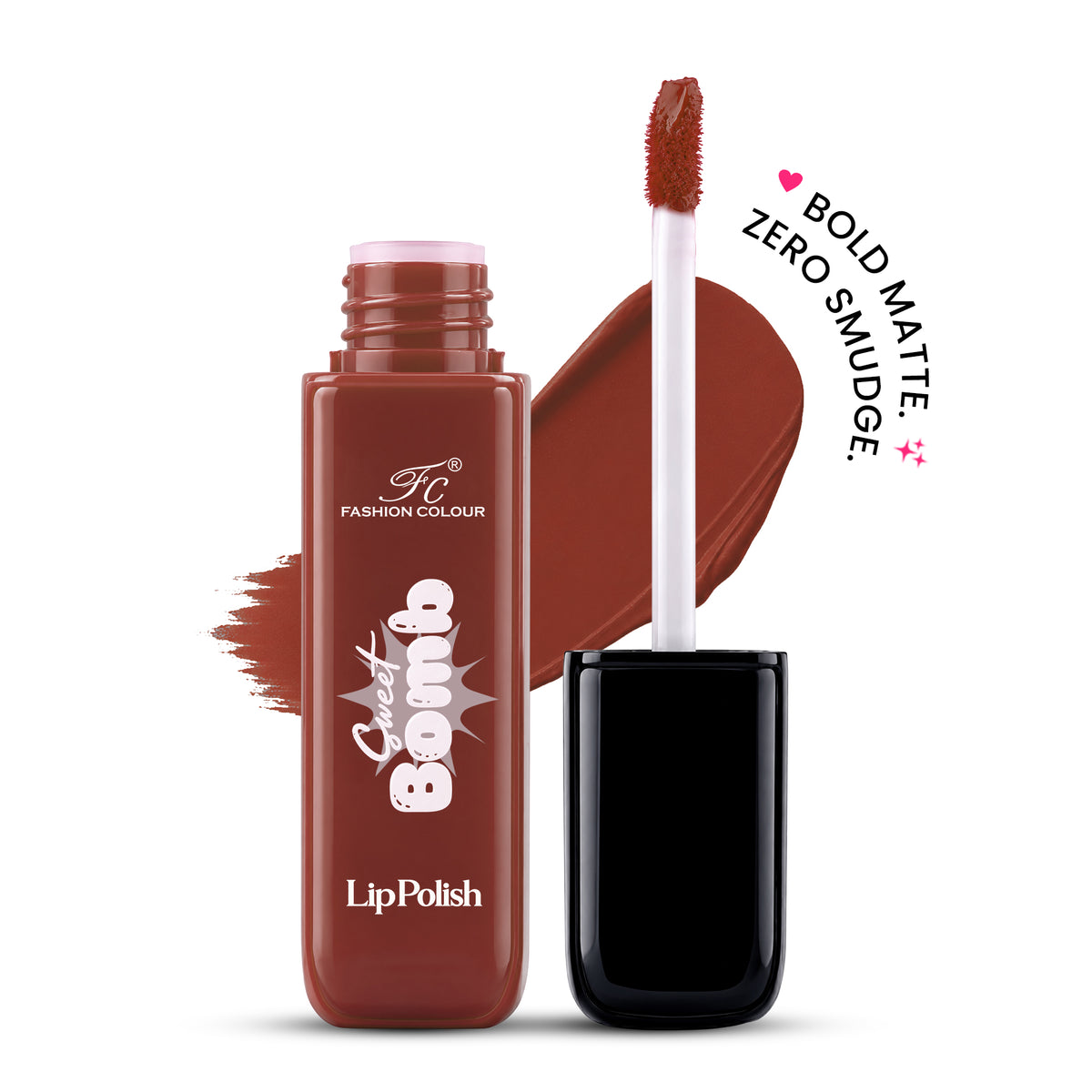 Sweet Bomb Lip Polish | Lip Gloss For Women | Upto 16 Hours | Matte Finish With Quick Dry Feature Gives you Vibrant Look | For Office/ Party Girlies | Available in 19 Shades Choose Your's