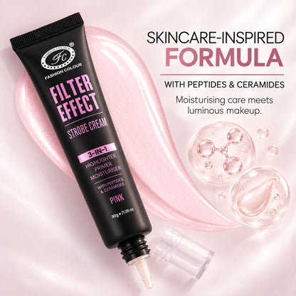 Filter Effect Strobe Cream 3in1 Highlighter+Primer+Moisturiser with Peptides & Ceramides