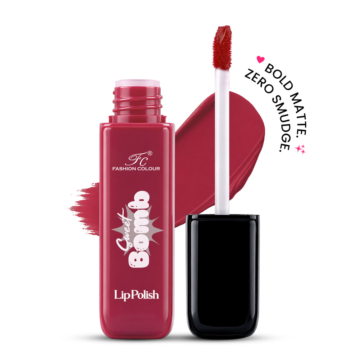 Sweet Bomb Lip Polish | Lip Gloss For Women | Upto 16 Hours | Matte Finish With Quick Dry Feature Gives you Vibrant Look | For Office/ Party Girlies | Available in 19 Shades Choose Your's
