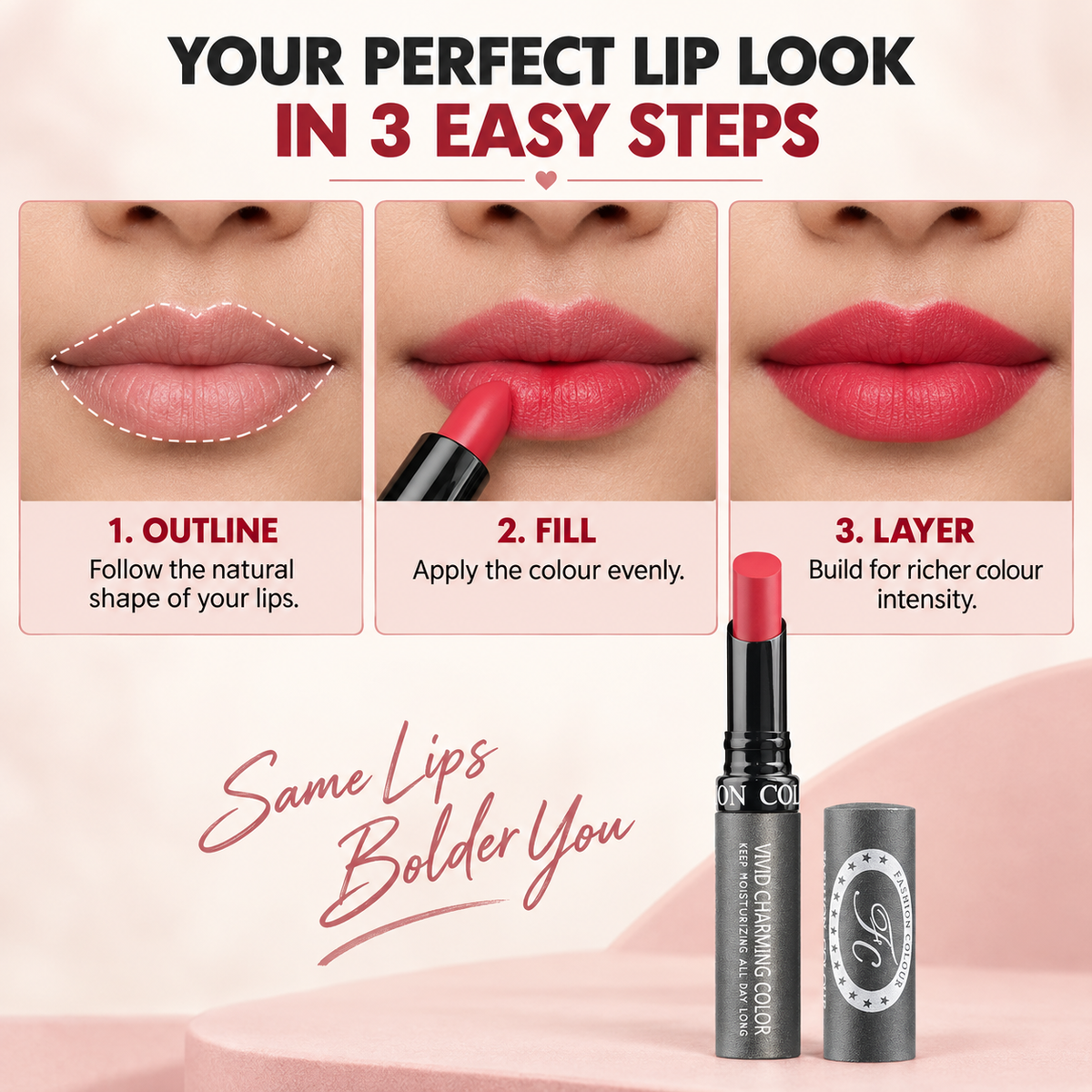 Kiss Lip No Transfer Lipstick