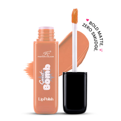 Sweet Bomb Lip Polish | Lip Gloss For Women | Upto 16 Hours | Matte Finish With Quick Dry Feature Gives you Vibrant Look | For Office/ Party Girlies | Available in 19 Shades Choose Your's