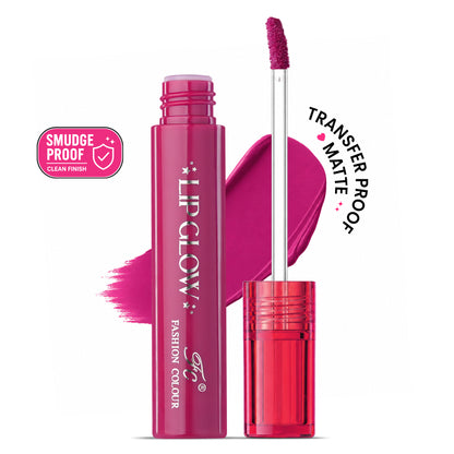 Pretty Lip Glow Liquid Lipstick Waterproof | Matte Finish | Non Transfer 16 Hours Wear | Liquid Lipstick Nudeshade To Bold | For All Indian Skin Tones | 3ml