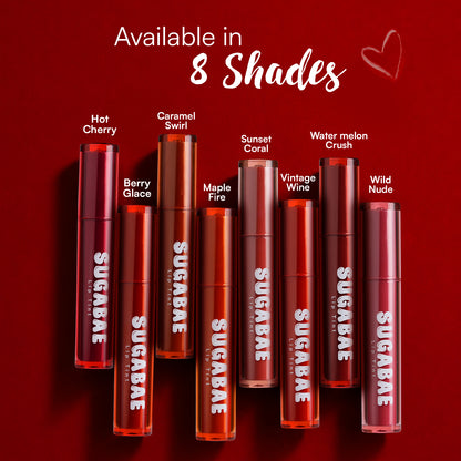 Sugabae Lip Tint | Long-Lasting Natural Lip & Cheek Tint | Lightweight, Smudge-Proof & Hydrating Formula | Soft Matte Finish | Moisturizing Lip Stain for All Skin Tones – 1.5g