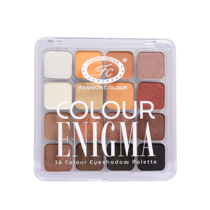 Colour Enigma 16 Colour Eyeshadow Palette | Highly Pigmented | Long-Lasting | Matte + Shimmer Shades | Smooth Blend | For All Skin Tones