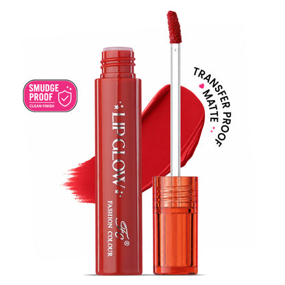 Pretty Lip Glow Liquid Lipstick Waterproof | Matte Finish | Non Transfer 16 Hours Wear | Liquid Lipstick Nudeshade To Bold | For All Indian Skin Tones | 3ml