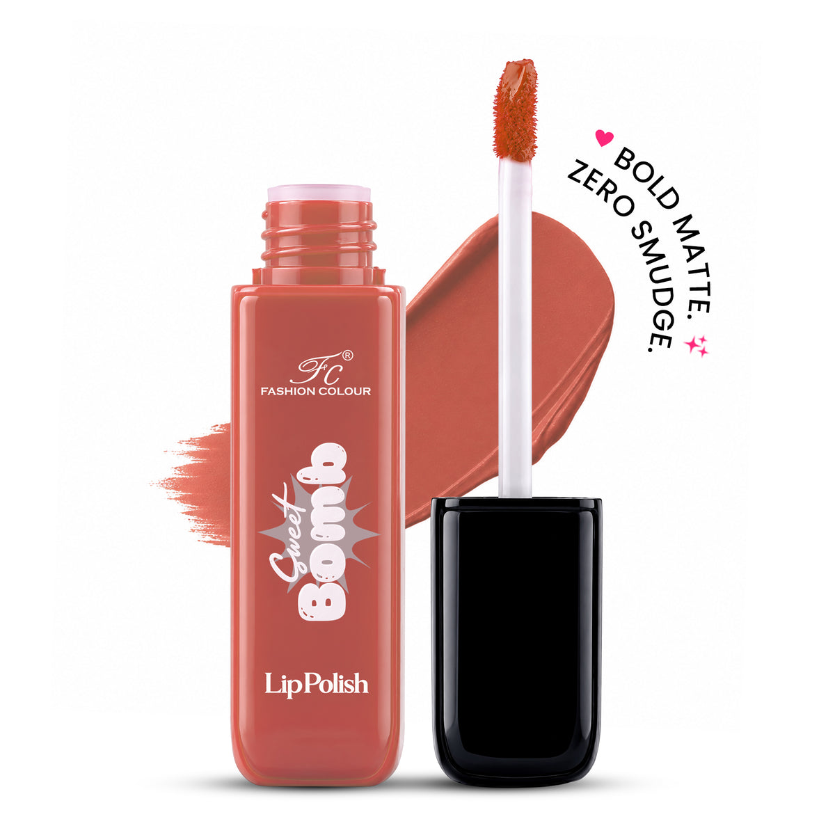 Sweet Bomb Lip Polish | Lip Gloss For Women | Upto 16 Hours | Matte Finish With Quick Dry Feature Gives you Vibrant Look | For Office/ Party Girlies | Available in 19 Shades Choose Your's