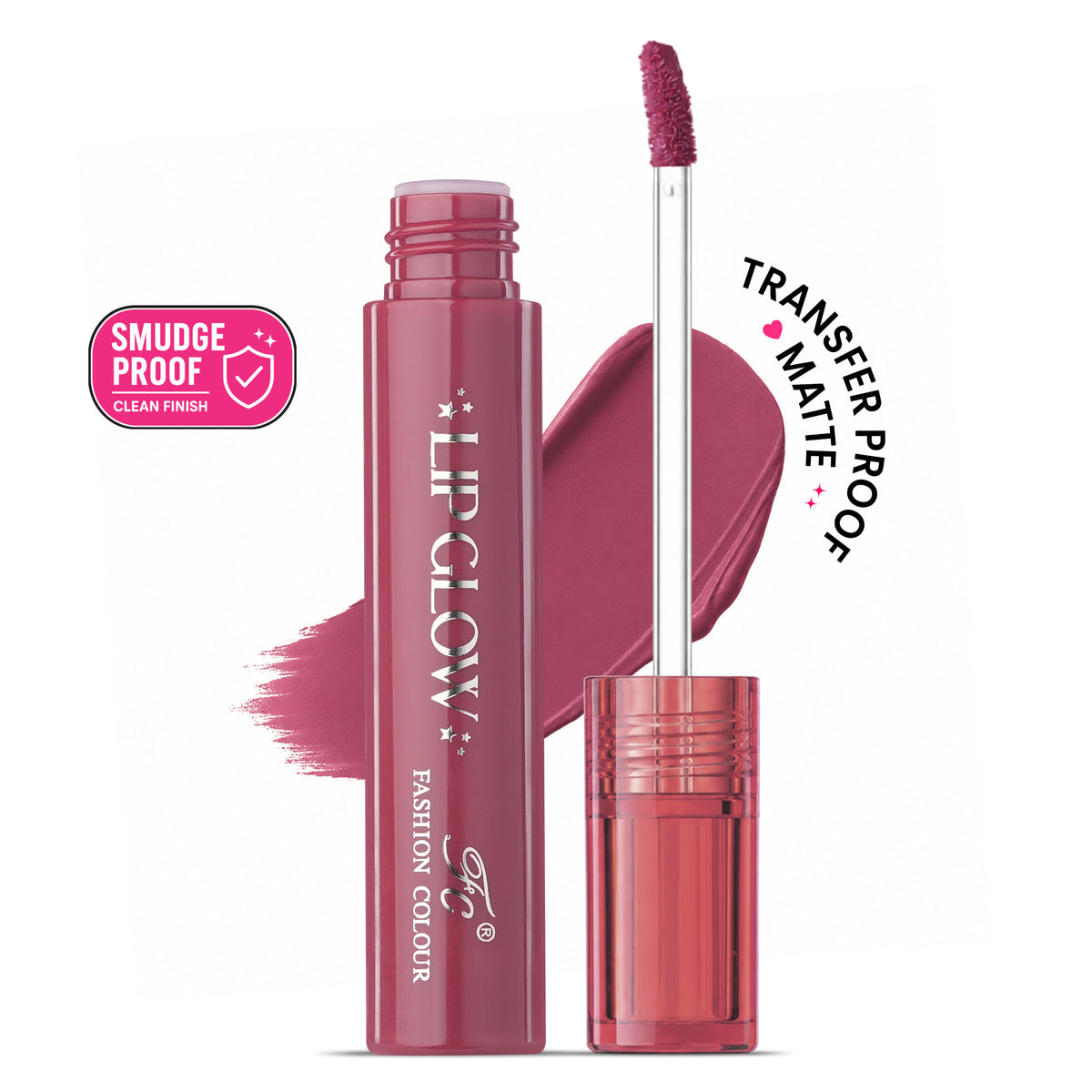 Pretty Lip Glow Liquid Lipstick Waterproof | Matte Finish | Non Transfer 16 Hours Wear | Liquid Lipstick Nudeshade To Bold | For All Indian Skin Tones | 3ml