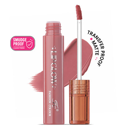 Pretty Lip Glow Liquid Lipstick Waterproof | Matte Finish | Non Transfer 16 Hours Wear | Liquid Lipstick Nudeshade To Bold | For All Indian Skin Tones | 3ml