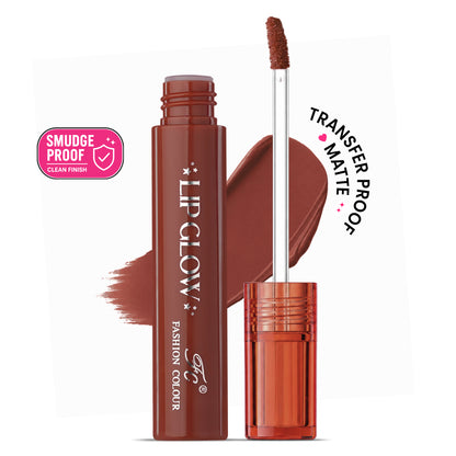 Pretty Lip Glow Liquid Lipstick Waterproof | Matte Finish | Non Transfer 16 Hours Wear | Liquid Lipstick Nudeshade To Bold | For All Indian Skin Tones | 3ml