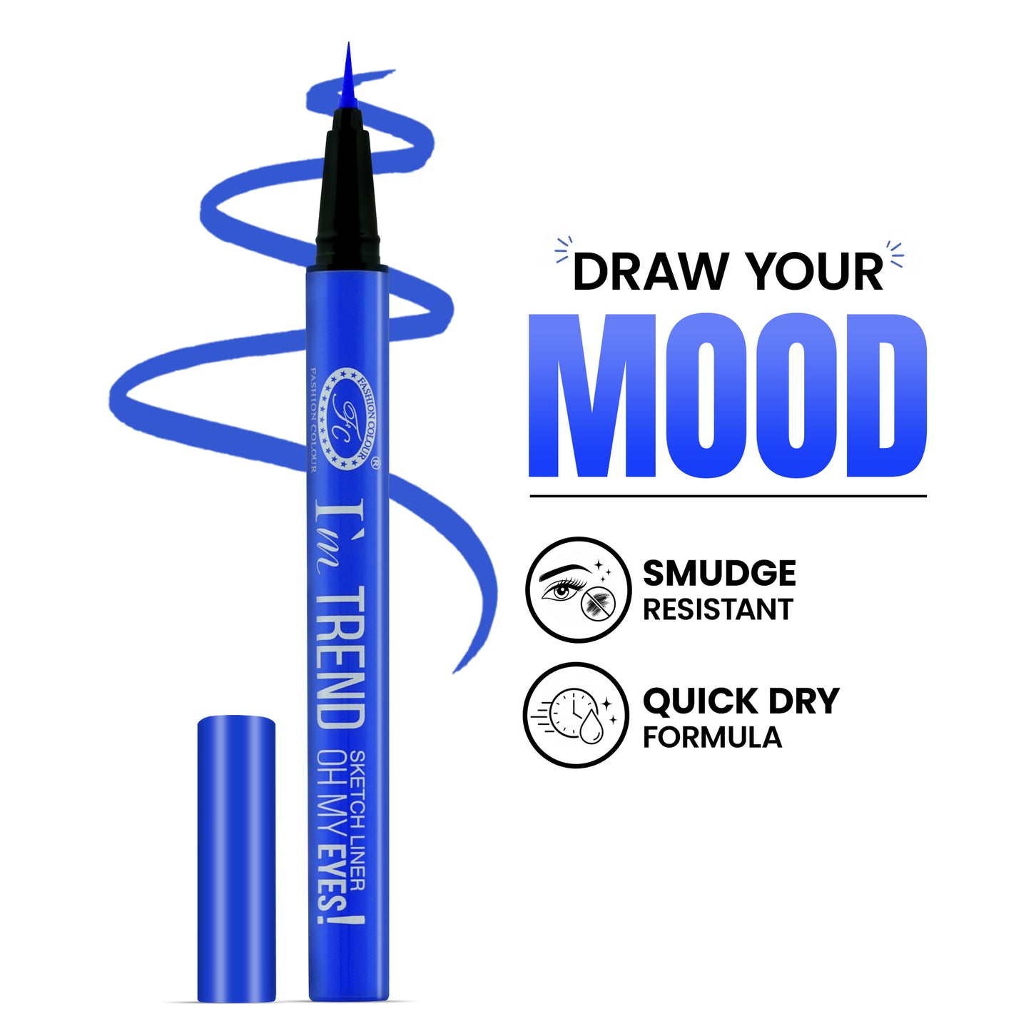 I'm TREND SKETCH LINER ~ Oh My Eyes |Quick-Dry | Long Lasting | Smudge-Proof | Day to Night | Available in 5 Trendy Colors