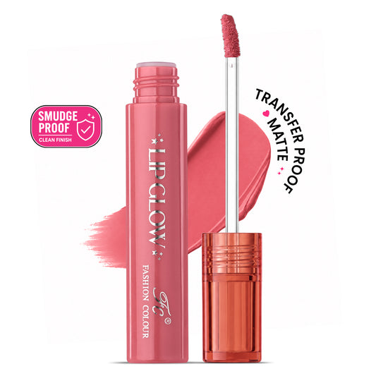Pretty Lip Glow Liquid Lipstick Waterproof | Matte Finish | Non Transfer 16 Hours Wear | Liquid Lipstick Nudeshade To Bold | For All Indian Skin Tones | 3ml