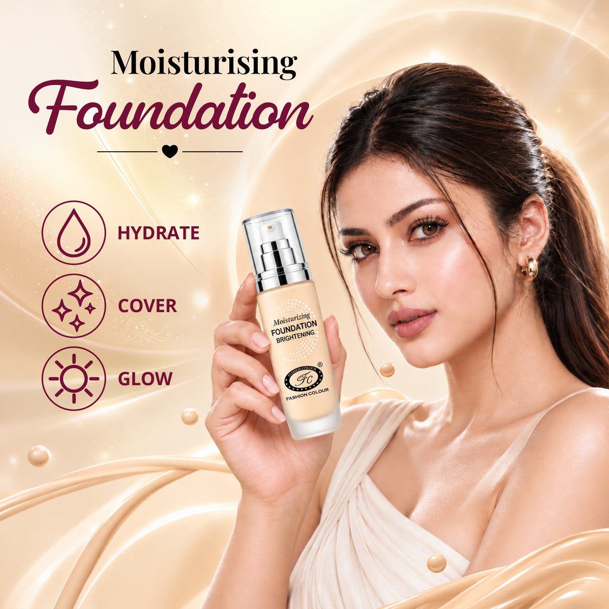 Moisturing Whitening Foundation, 40ml