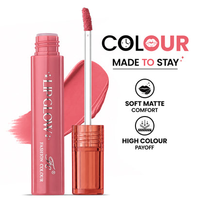 Pretty Lip Glow Liquid Lipstick Waterproof | Matte Finish | Non Transfer 16 Hours Wear | Liquid Lipstick Nudeshade To Bold | For All Indian Skin Tones | 3ml
