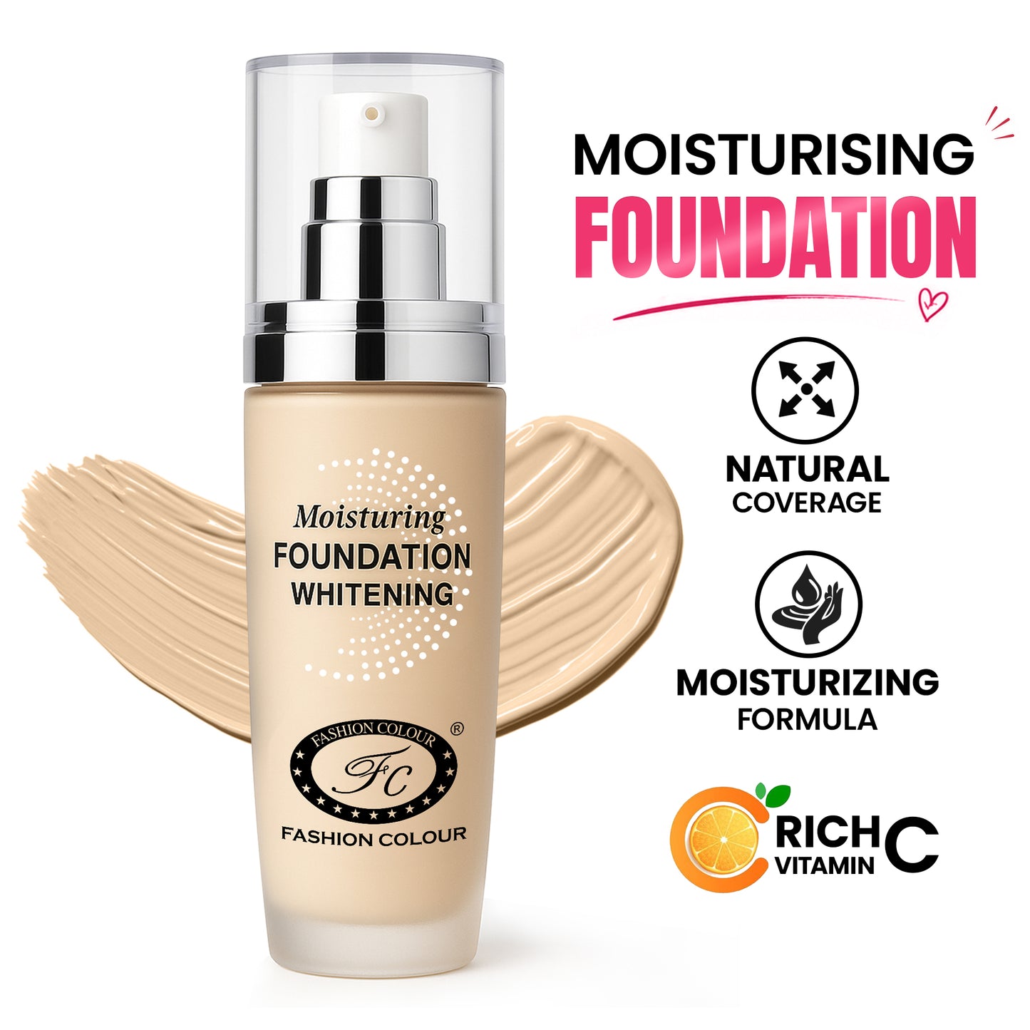 Moisturing Whitening Foundation, 40ml