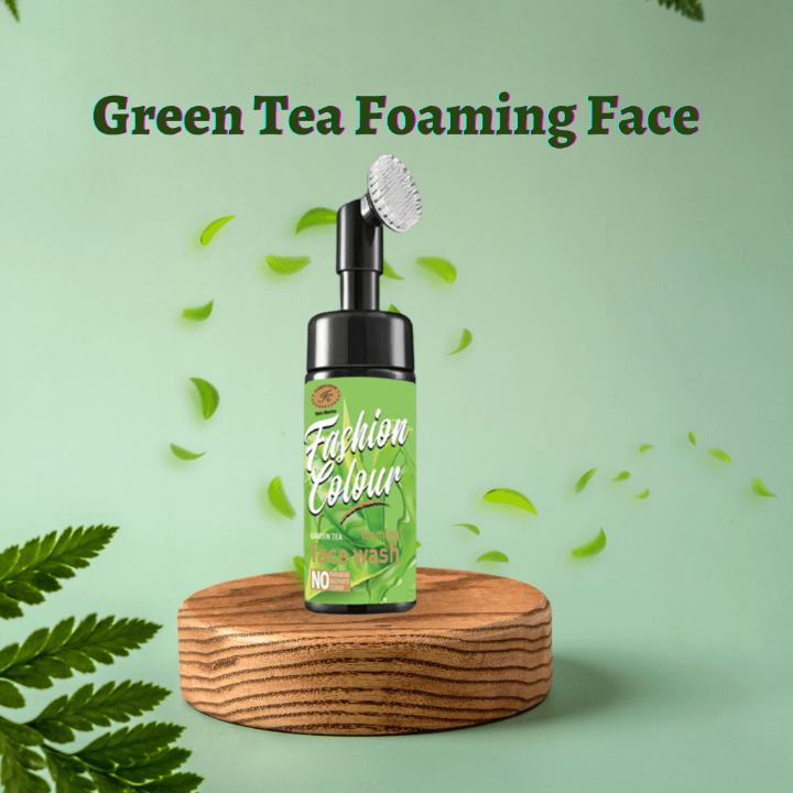 Fashion Colour Green Tea Foaming Face Wash