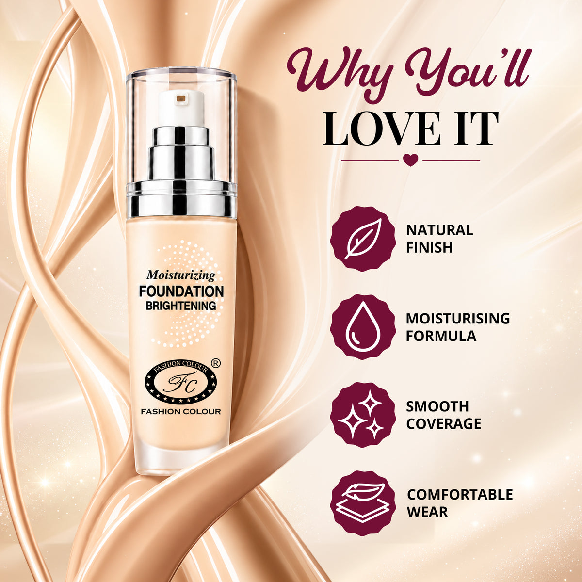 Moisturing Whitening Foundation, 40ml