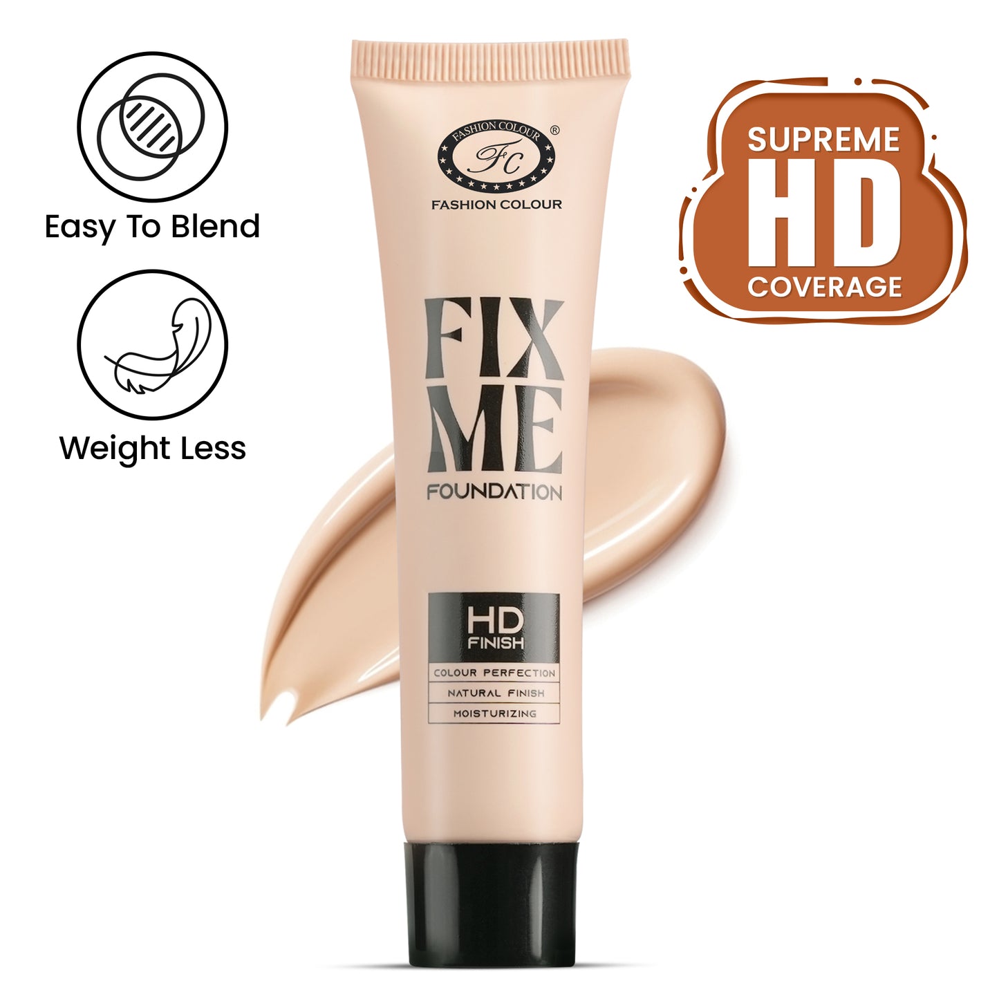 Fix Me Foundation I HD Finish I Colour Perfection I Natural Finish I Moisturising