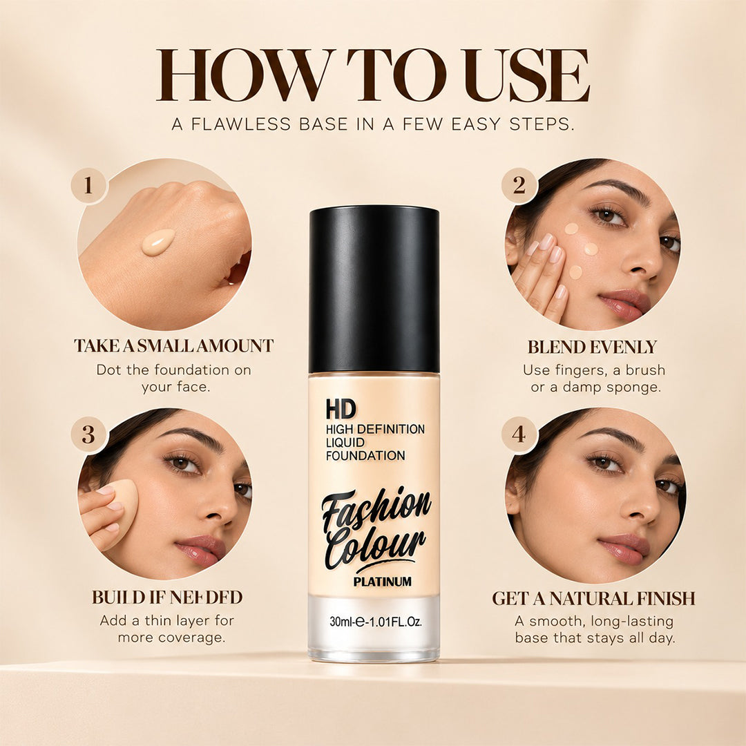 Hd Foundation, Waterproof, Long Lasting