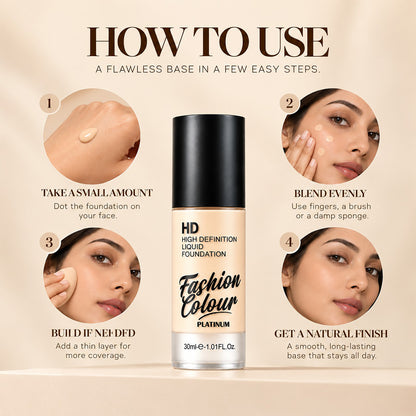 Hd Foundation, Waterproof, Long Lasting