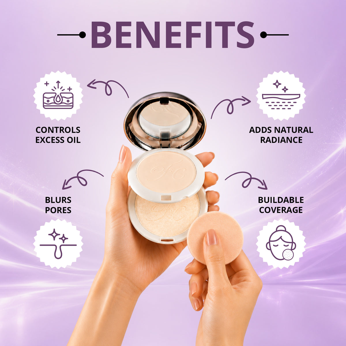 BB Perfect Coverage Velvet Smooth 2 in 1 Face Powder, 20gm