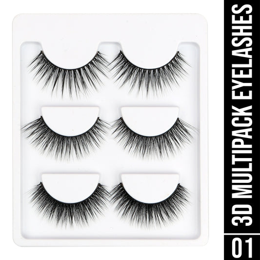 Fashion Colour 3 Pair Eyelashes