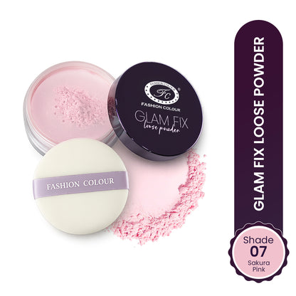 Glam Fix Loose Powder For Face Makeup | Setting & Finishing Loose Powder For All Skin Types | Non- Drying & Lightweight | Evens Out Skin Tone | Blurs Imperfections