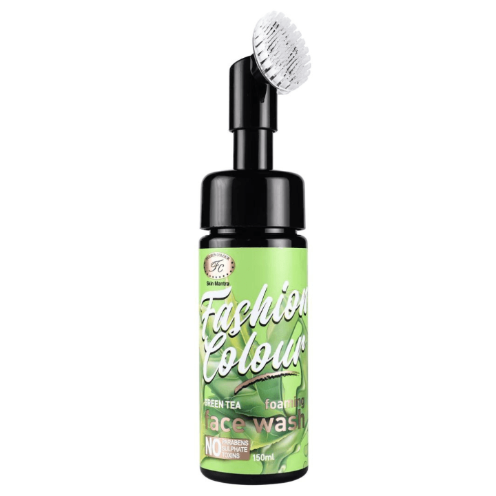 Fashion Colour Green Tea Foaming Face Wash