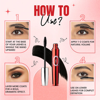 Big Eye Waterproof curl Mascara Blue I Waterproof, Non-Fading, Smudge-Proof, And Volume Base Film (8ml)