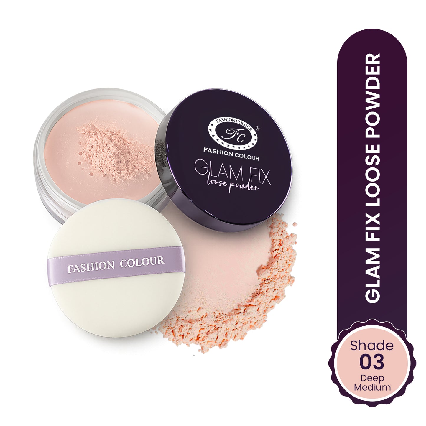 Glam Fix Loose Powder For Face Makeup | Setting & Finishing Loose Powder For All Skin Types | Non- Drying & Lightweight | Evens Out Skin Tone | Blurs Imperfections
