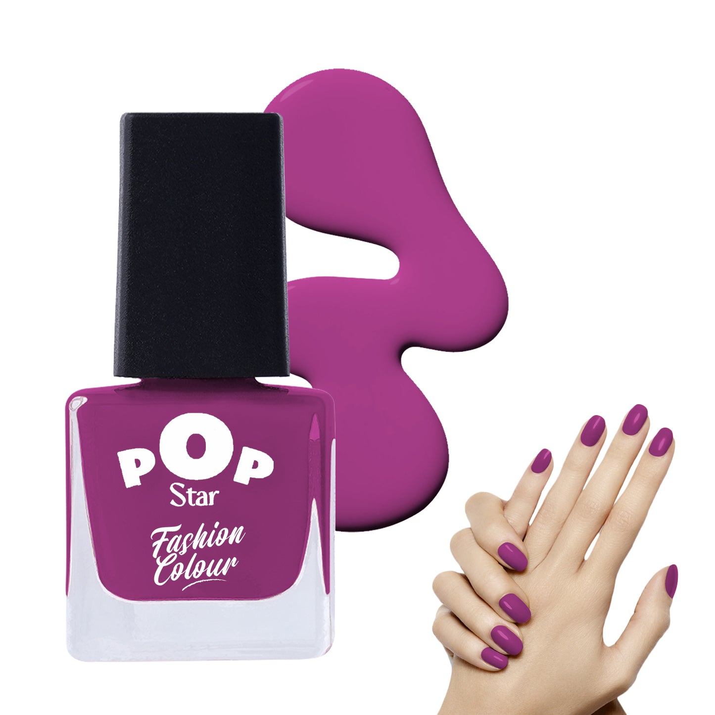 Pop Star Nail Polish (6.5 ml) | Dries In 45 Seconds | Glossy Finish | High Shine | Long Lasting Nail Polish For Women