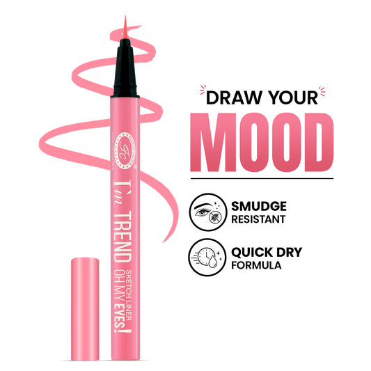 I'm TREND SKETCH LINER ~ Oh My Eyes |Quick-Dry | Long Lasting | Smudge-Proof | Day to Night | Available in 5 Trendy Colors