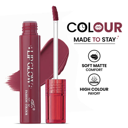 Pretty Lip Glow Liquid Lipstick Waterproof | Matte Finish | Non Transfer 16 Hours Wear | Liquid Lipstick Nudeshade To Bold | For All Indian Skin Tones | 3ml
