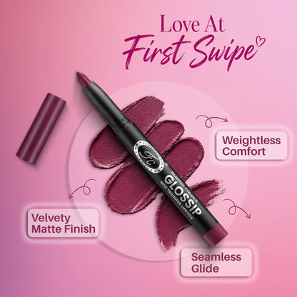 Glossip No Transfer Lipstick, 1.55gm