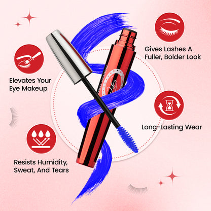 Big Eye Waterproof curl Mascara Blue I Waterproof, Non-Fading, Smudge-Proof, And Volume Base Film (8ml)