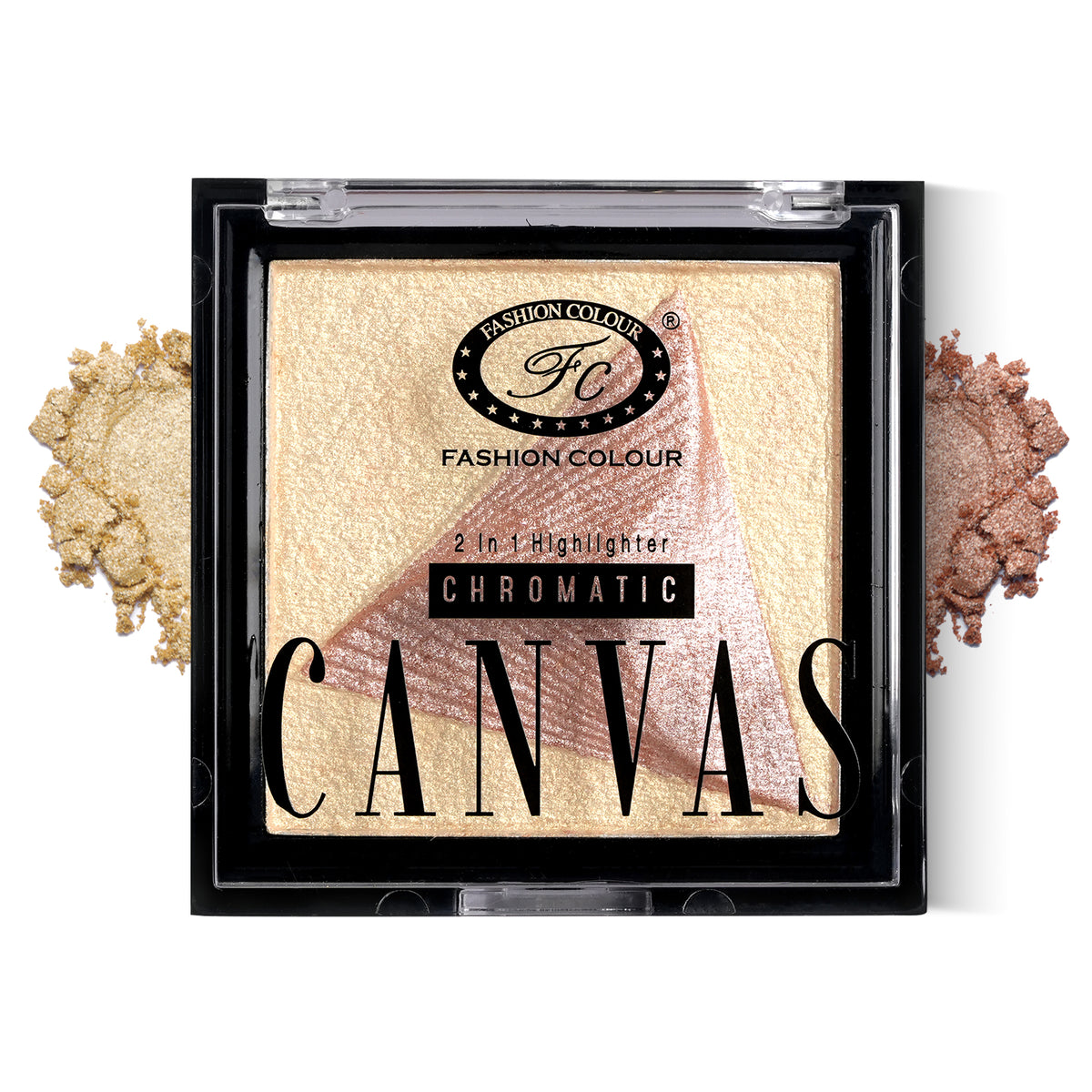 Canvas Chromatic 2-in-1 Highlighter | Long-Lasting Glow with Dual Tone Finish | Smooth, Blendable & Lightweight Texture | All Skin Types | 9g