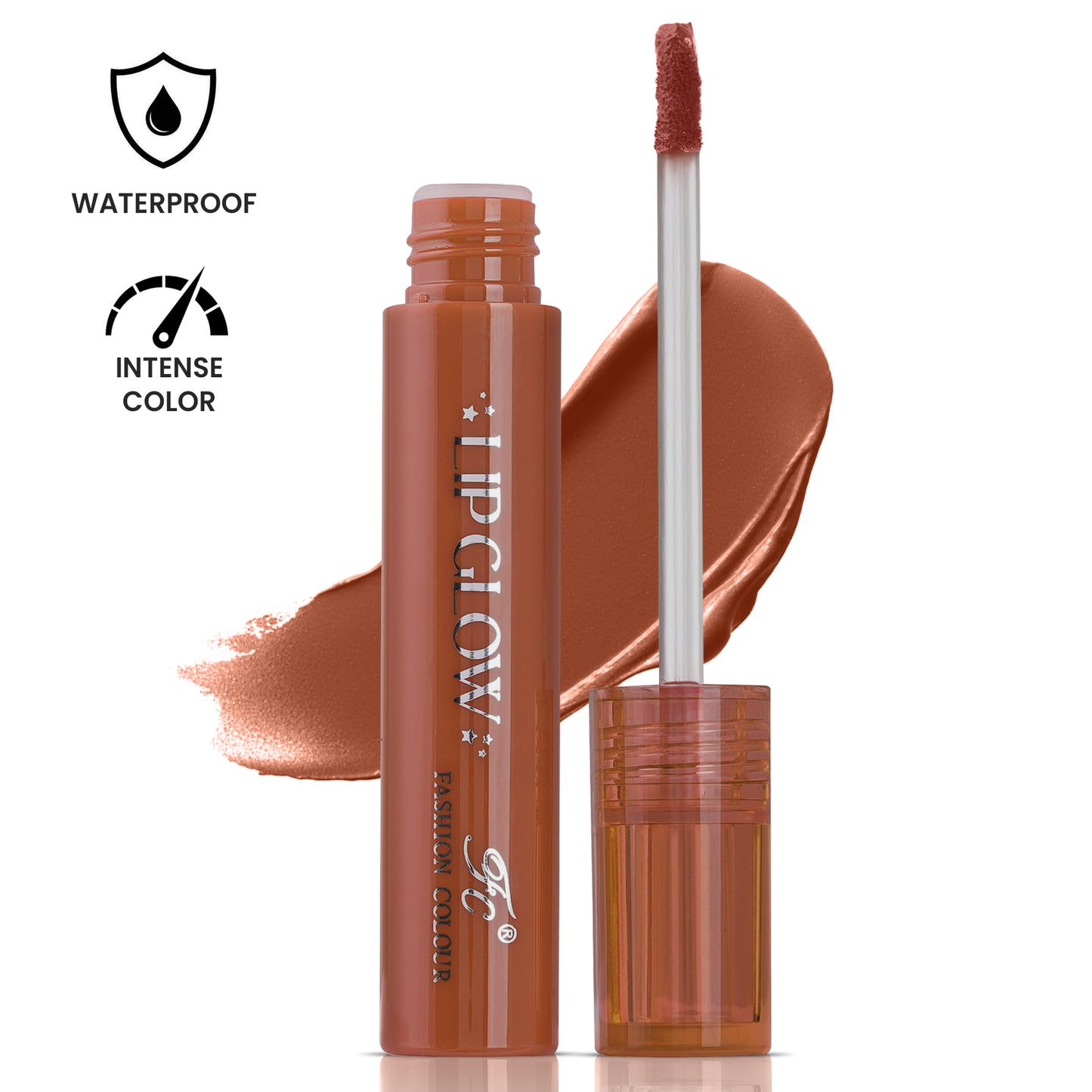 Pretty Lip Glow Liquid Lipstick Waterproof | Matte Finish | Non Transfer 16 Hours Wear | Liquid Lipstick Nudeshade To Bold | For All Indian Skin Tones | 3ml