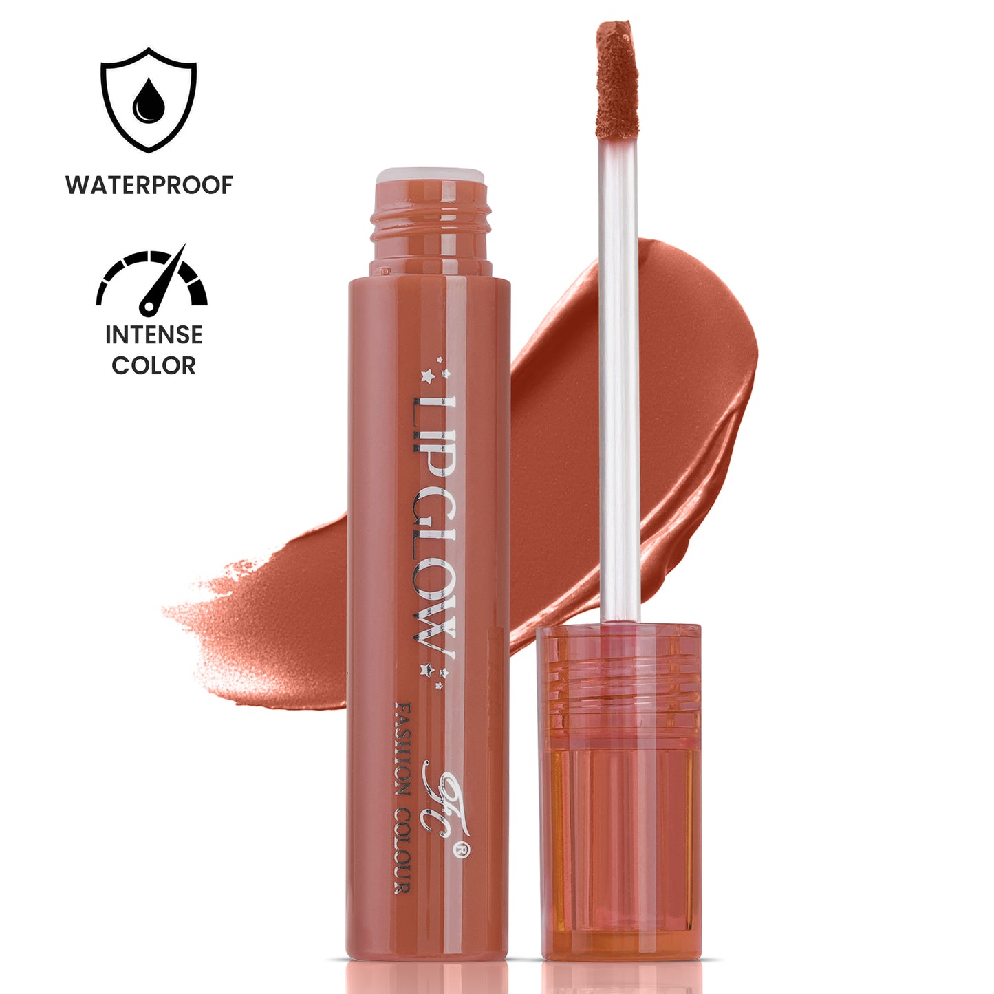 Pretty Lip Glow Liquid Lipstick Waterproof | Matte Finish | Non Transfer 16 Hours Wear | Liquid Lipstick Nudeshade To Bold | For All Indian Skin Tones | 3ml