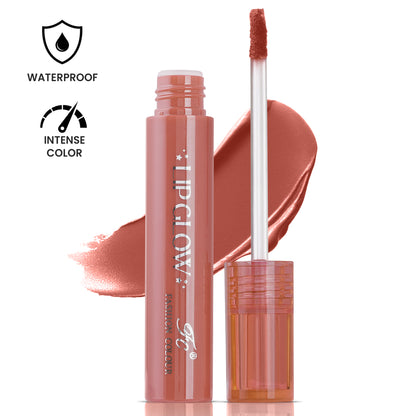 Pretty Lip Glow Liquid Lipstick Waterproof | Matte Finish | Non Transfer 16 Hours Wear | Liquid Lipstick Nudeshade To Bold | For All Indian Skin Tones | 3ml
