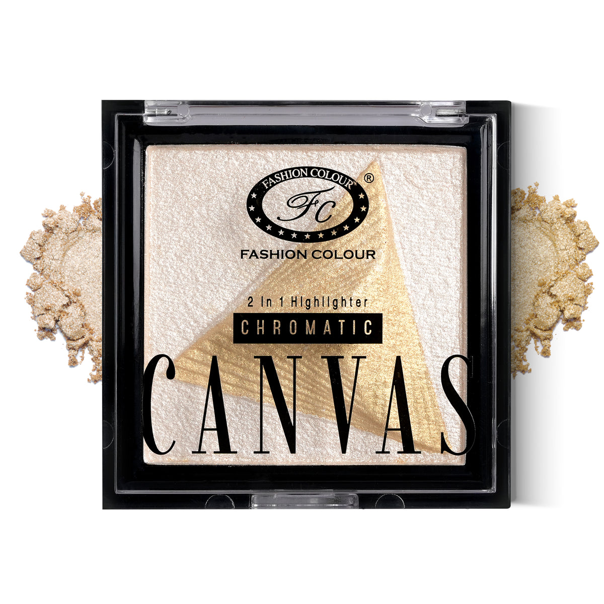 Canvas Chromatic 2-in-1 Highlighter | Long-Lasting Glow with Dual Tone Finish | Smooth, Blendable & Lightweight Texture | All Skin Types | 9g