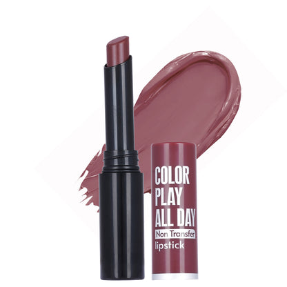 Color Play All Day Non Transfer Lipstick I Waterproof I Long Lasting I 2gm