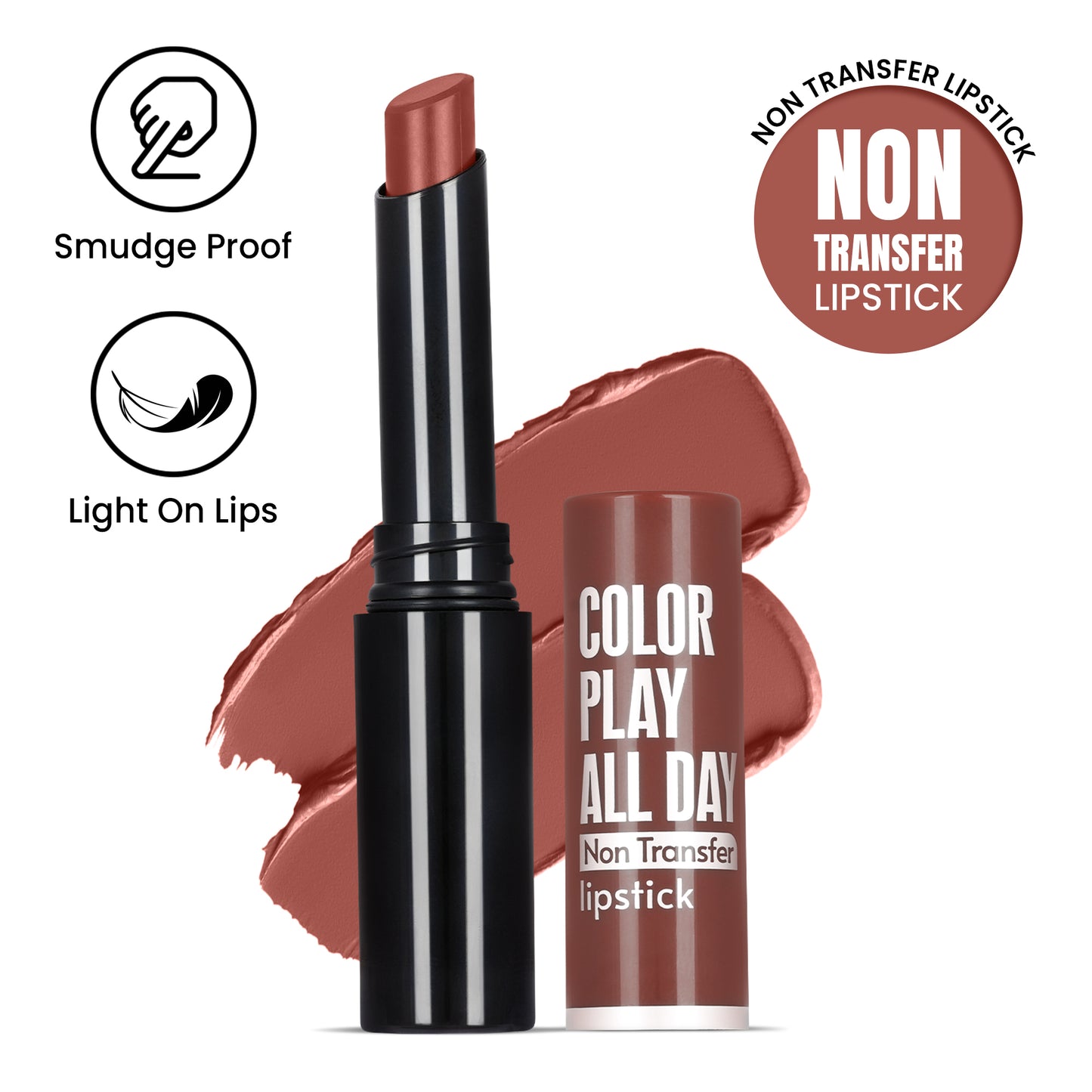 Color Play All Day Non Transfer Lipstick I Waterproof I Long Lasting I 2gm