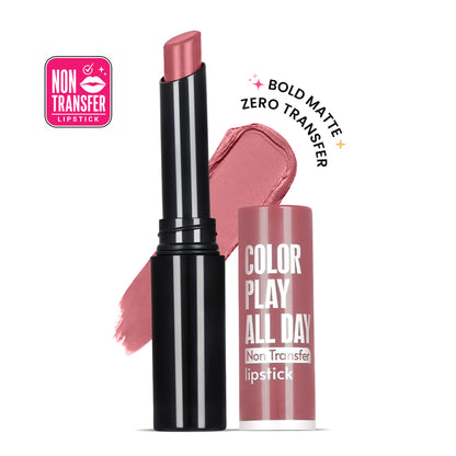 Color Play All Day Non Transfer Lipstick I Waterproof I Long Lasting I 2gm