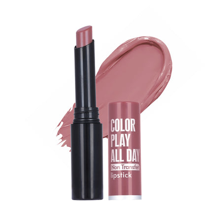 Color Play All Day Non Transfer Lipstick I Waterproof I Long Lasting I 2gm